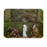 Princess Walking with Trolls Through Forest Rectangular Magnets