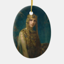 Princess Wearing a Crown Christmas Tree Ornaments