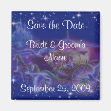Princess Wedding Save The Date Magnets