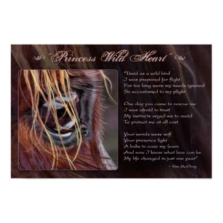 Princess Wild Heart inspirational, � Kim McElroy print