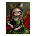 Princess with a Black Cat gothic rococo Art Print by strangeling Princess with a Black Cat gothic rococo Art Print
