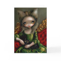 "Princess with a Black Cat" Greeting Card