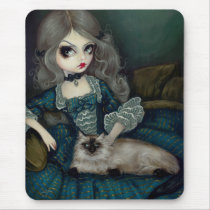 Princess with a Himalayan Cat mousepads by strangeling Princess with a Himalayan Cat mousepads