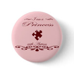 Princess with Autism button Princess with Autism button