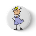 Princess With Crown Button