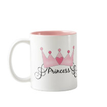 Princess With Crown - Customizable Coffee Mugs