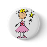Princess With Wand Button