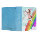 Princess with White Unicorn Binder