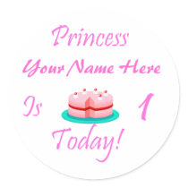 Princess (Your Name) is 1 Today stickers