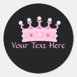 PrincessPartyCrown2 Round Sticker
