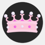 PrincessPartyCrown Round Sticker