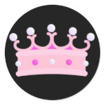 PrincessPartyCrown Round Sticker