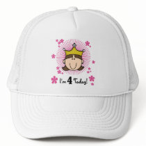 Princesss 4th Birthday Tshirts and Gifts hats