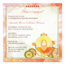 Princess's Carriage: Engagement Invitations