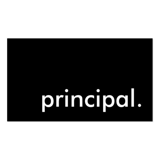 principal. business card templates (front side)