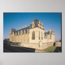 Principal facade and the south facade print