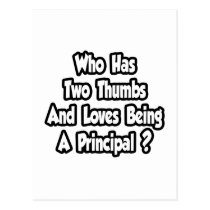 Principal Joke...Two Thumbs postcards
