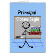 "Principal"  Stick People Design--Adorable cards