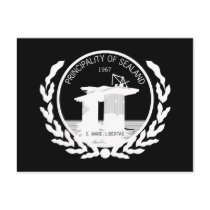principality of sealand seal crest postcards