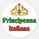 Principessa Italiana (Italian Princess) Round Sticker
