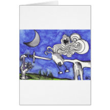 Print 18 Death by Knife Hammered Into Face Card