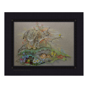 Print - Bobcat & the Fairies print
