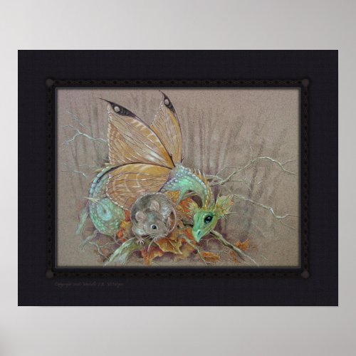 Print - Butterfly Dragon & the Mouse print