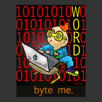 Print "Byte Me" - by Kev Moore posters