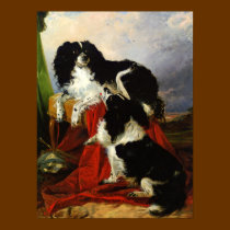 Print: King Charles Spaniels - Richard Ansdell