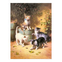 Print: "Kittens Playing with Beetles" by VintagePets Print: "Kittens Playing with Beetles"