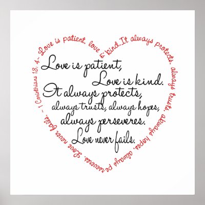 Print - Love is Patient Word Heart