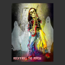Print "Rock'n Roll The Bones" - by Miki posters