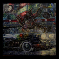 print-Vato Getting Hit By Car c'07 Adan Hernandez