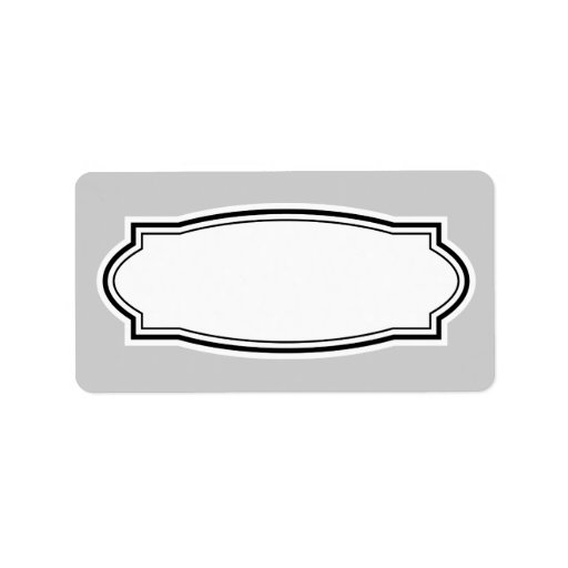 Printable blank address labels with stylish border Zazzle