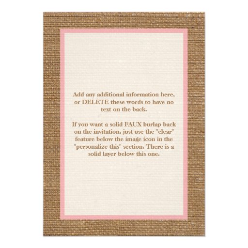 PRINTED BOW & CHARM Pink Confirmation Invite 2