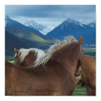 printed Canvas- Horses and Mountains by 1drafthorse printed Canvas- Horses and Mountains