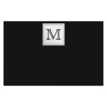Printed Custom Monogram. Black and Pale Gray. Full Color Flyer