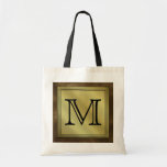 Printed Custom Monogram Image. Brown. Bag