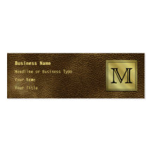 Printed Custom Monogram Image. Brown. Business Card Templates