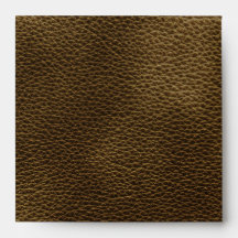 Printed Custom Monogram Image. Brown. Envelopes