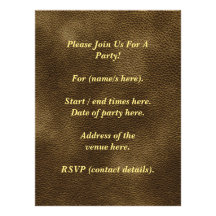 Printed Custom Monogram Image. Brown. Custom Announcements
