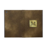 Printed Custom Monogram Image. Brown. iPad Mini Case