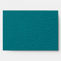 Printed Custom Monogram Image on Teal Pattern. Envelopes