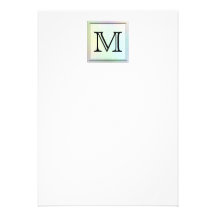 Printed Custom Monogram Image. Pretty, multicolor. Custom Invite