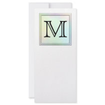 Printed Custom Monogram Image. Pretty, multicolor. Rack Cards