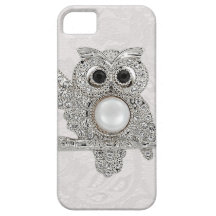Printed Diamonds Owl & Paisley Lace iPhone 5 Cover