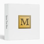 Printed image of a custom monogram design. 3 ring binders