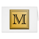 Printed image of a custom monogram design. cards