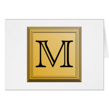 Printed image of a custom monogram design. cards