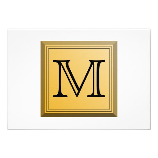 Printed image of a custom monogram design. personalized announcement
